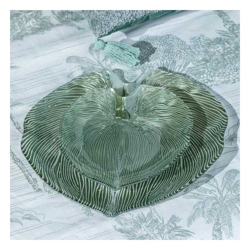 Eurofirany TERRA COLLECTION MONTENEGRO Leaf-shaped plate, 38 X 34 X 4 cm, color: green – 5