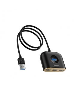 Baseus Square round 4-in-1 USB 3.2 Gen 1 (3.1 Gen 1) Type-C 480 Mbit/s Melns