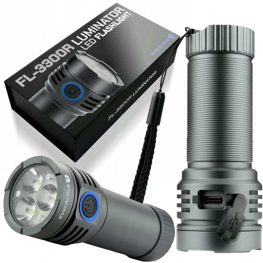 Everactive Handheld flashlight 3x Osram P9