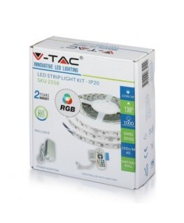 LED-riba V-TAC VT-2835 120 CCT 60LED 24V 14W/m 3000-6500K 1550lm (SKU 2897)