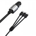 DUDAO R5ProN 3.4A Car Charger Built-in cables Универсальная Серый Прикуриватель Быстрая зарядка Авто