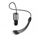 DUDAO R5ProN 3.4A Car Charger Built-in cables Universāls Pelēks Cigāru šķiltavas Ātrā uzlāde Auto DUDAO R5ProN 3.4A Car Charger Built-in cables Universāls Pelēks Cigāru šķiltavas Ātrā uzlāde Auto