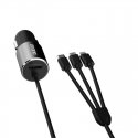 DUDAO R5ProN 3.4A Car Charger Built-in cables Universalus Pilka Cigarų pridegiklis Spartusis įkrovim DUDAO R5ProN 3.4A Car Charger Built-in cables Universalus Pilka Cigarų pridegiklis Spartusis įkrovim