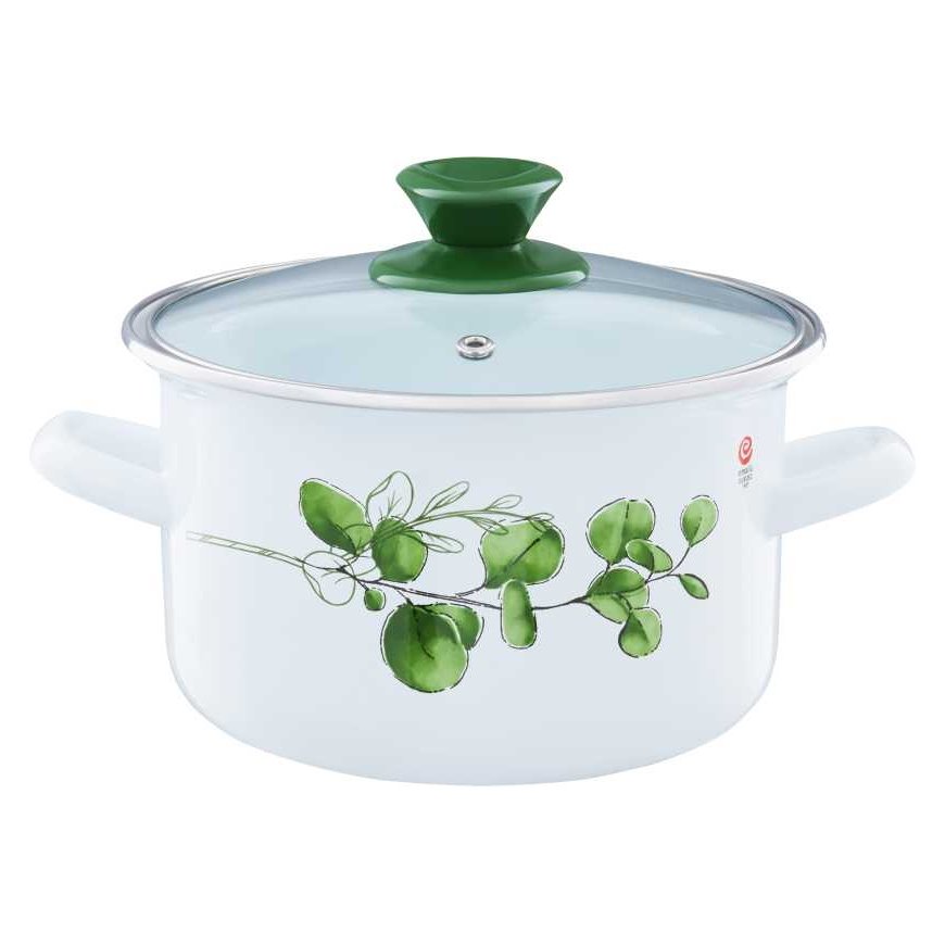 Emalia Olkusz Enamel pot with lid