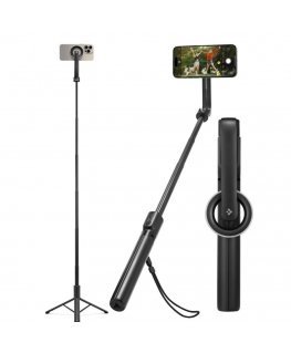 Selfie stick Spigen S580W MagSafe Bluetooth with tripod - black