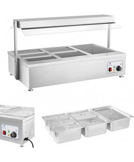 Dry bain marie heater without water, free standing 6 x GN 150mm 55L Royal Catering