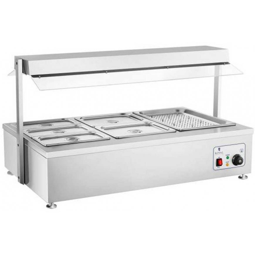 Dry bain marie heater without water, free standing 6 x GN 150mm 55L Royal Catering – 2