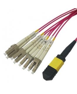 MPO12-LC fan out fiber cable DELTACO, UPC, OM4, 10m / MPO12LC-410