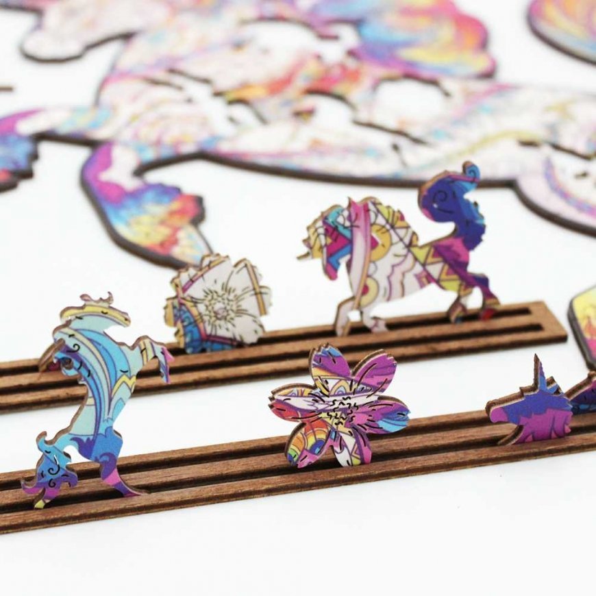 Fantasy Puzzles Unicorn Wooden Puzzle XL Size (600 pieces) – 5