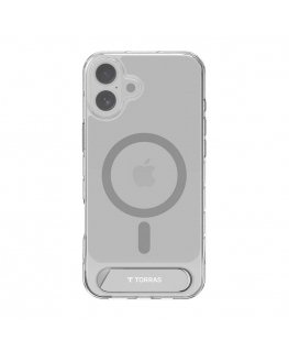 Torras Pstand Series Case for iPhone 16 Plus (Transparent)