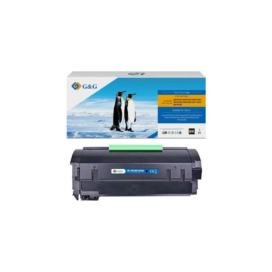 G&G compatible toner with Lexmark 56F2U00, NT-PFL56F1XXX, black, 25000s, ultra high capacity, return