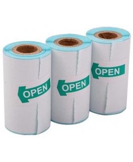 Hismart Adhesive Paper for Thermal Printer, D30mm X 52mm, 3 Rolls