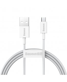 Baseus CAMYS-02 mobilo telefonu kabelis Balts 1 m USB A Micro-USB B
