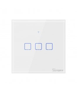 Sonoff T0EU3C light switch Tempered glass, Polycarbonate (PC) White