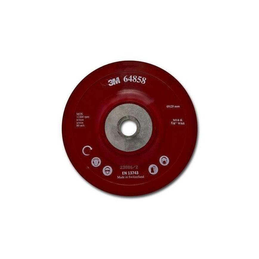 poveržlė pluoštiniams diskams, lygi, pusiau lanksti, M14 125 mm, 3M [3M 64858] – 2