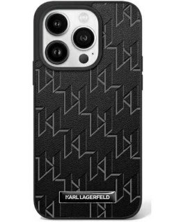 Case Karl Lagerfeld KLHMP16SPKHPORPK iPhone16 6.1" black/black hardcase Hot Stamp Magsafe