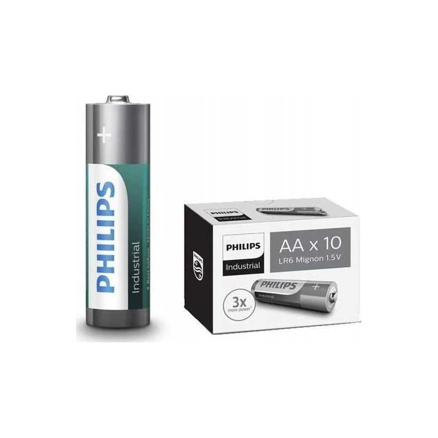 Philips PHILIPS batteri industrial alkaline AA 10-pak - 2073832