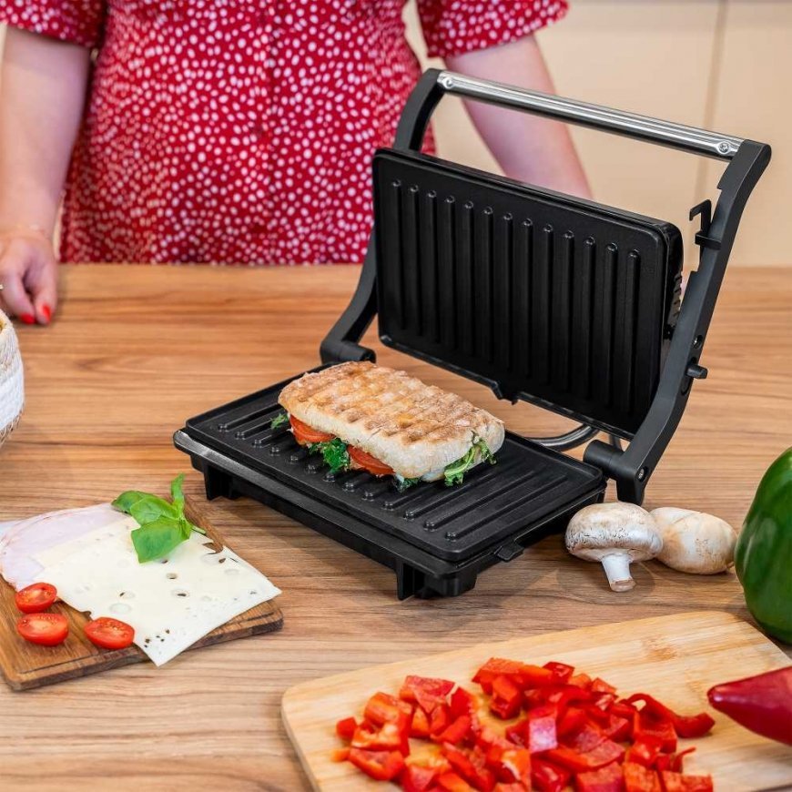 Sumuštinių keptuvas TEESA panini grilis, skrudintuvas, broileris, 1000W, 3 pozicijos – 5