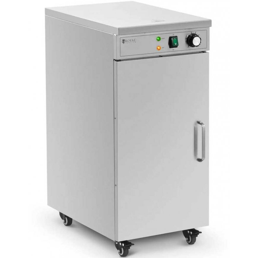Royal Catering Lėkštės šildytuvas, šildymo spinta ant ratukų, skirta 60 lėkščių, kurių skersmuo 29 cm 600 W – 2