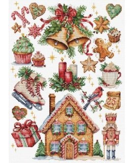 luca S Counted Cross Stitch Kit "Christmas Composition" 25x35cm SB7031