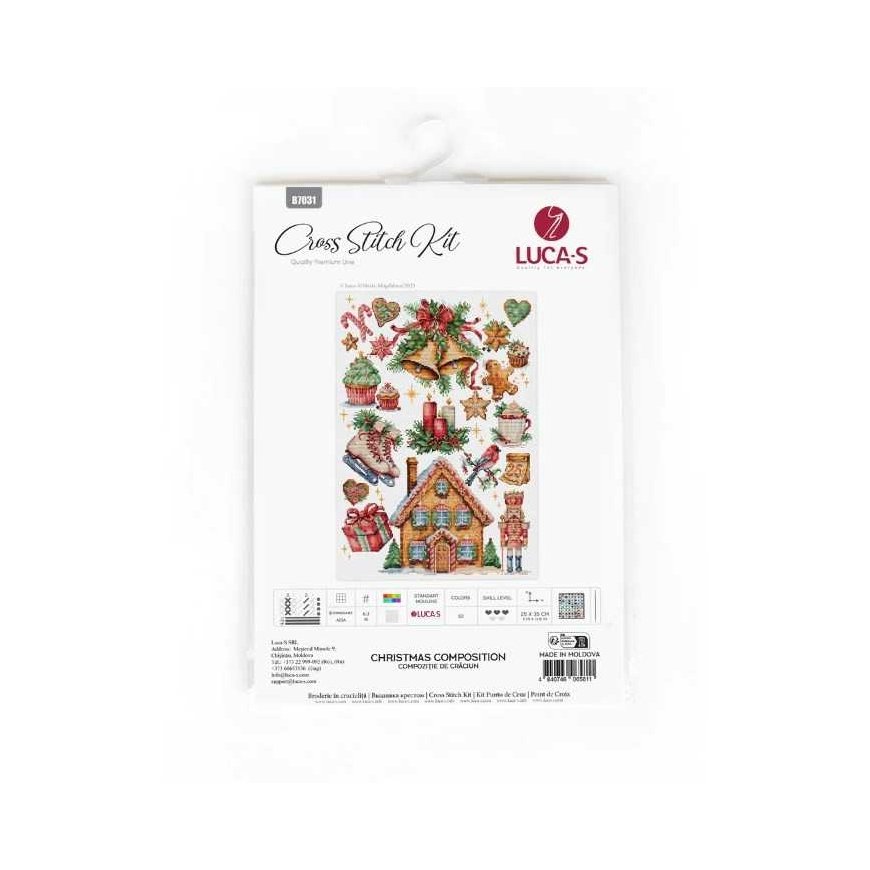 luca S Counted Cross Stitch Kit "Christmas Composition" 25x35cm SB7031 – 2