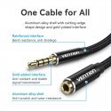 Vention BHCBF audio kabelis 1 m 3.5mm TRRS Melns Vention BHCBF audio kabelis 1 m 3.5mm TRRS Melns