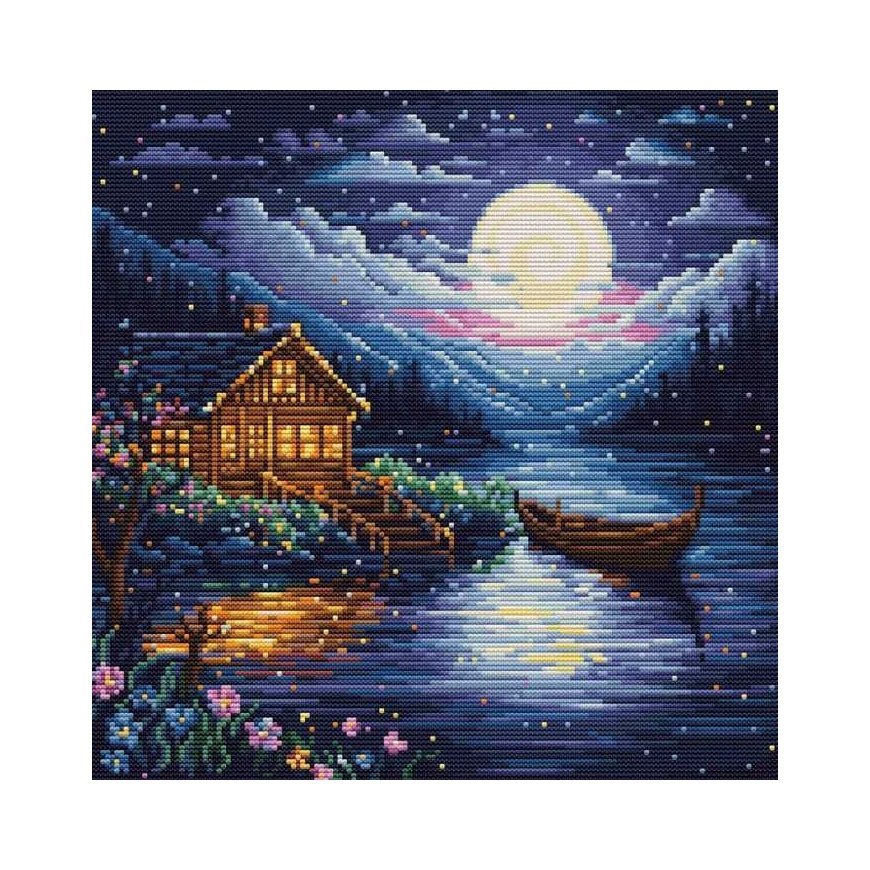 luca S Cross stitch kit "Spring Night" 24x24cm SB701 – 2
