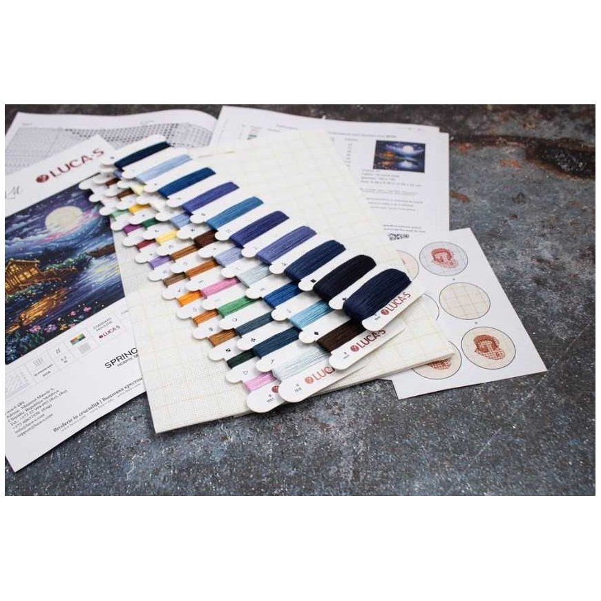luca S Cross stitch kit "Spring Night" 24x24cm SB701 – 5