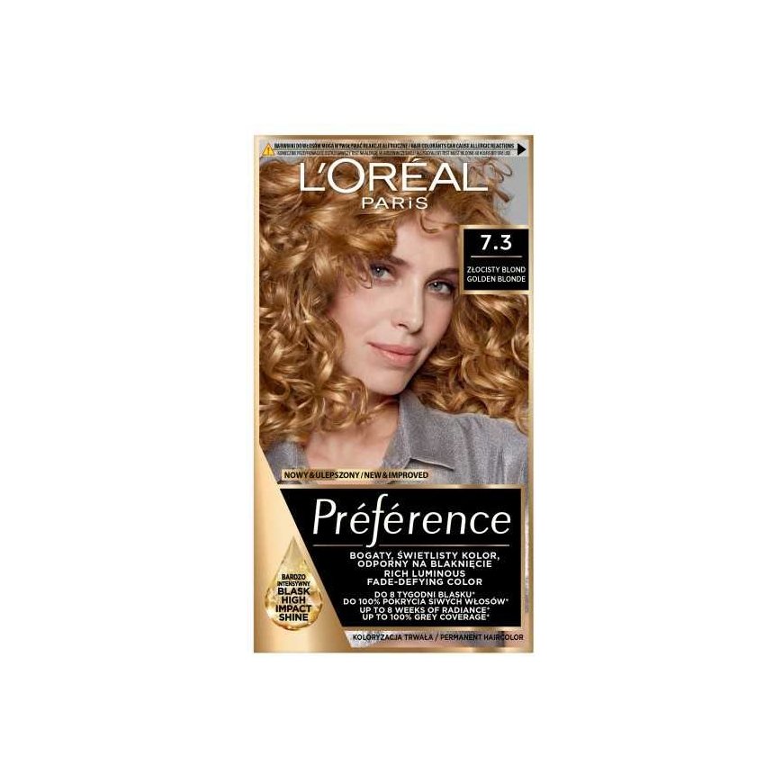 LOREAL Preference Hair Dye 7.3 Golden Blonde