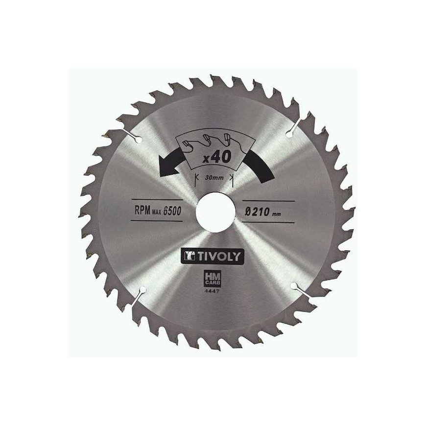 Tivoli Circular saw for wood 210x30x2.8/1.7mm, z40, 15°, (20mm adapter) – 2