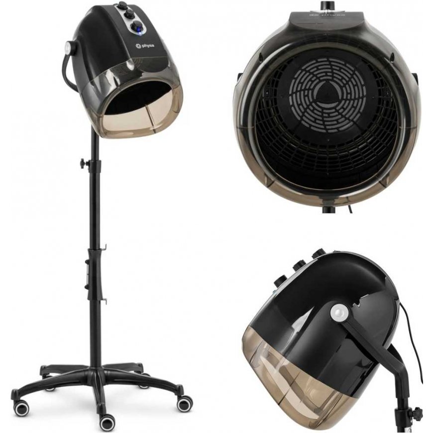 Physa Helmet hair dryer with ionization, standing, 70 C, 1000 W - black