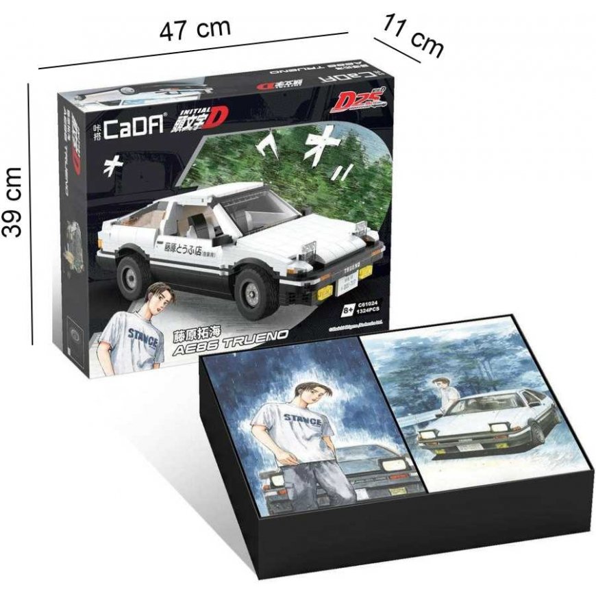 Klocki konstrukcyjne CaDA Samochód Shelving car Initial-D AE86 Toyota Trueno 1324 elementy – 2