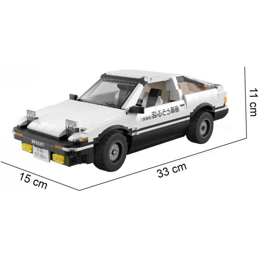 Klocki konstrukcyjne CaDA Samochód Shelving car Initial-D AE86 Toyota Trueno 1324 elementy – 4