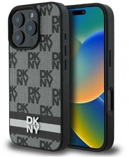 Dėklas DKNY DKHCP16XPCPTSSK iPhone 16 Pro Max 6,9" juoda/juodas hardcase Checkered Pattern & Printed Stripes