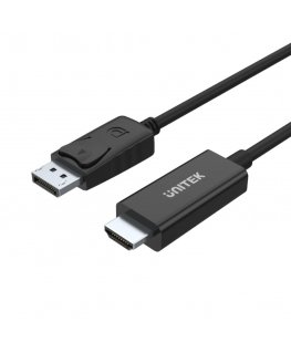UNITEK Y-5118CA video kabeļu aksesuārs 1,8 m HDMI Type A (Standard) DisplayPort Melns