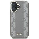 Case DKNY DKHMP16SPCPVSLE iPhone 16 6.1" beige/beige hardcase Checkered Pattern Magsafe