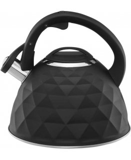 Kettle with whistle Diamond 2.5 l black AMBITION