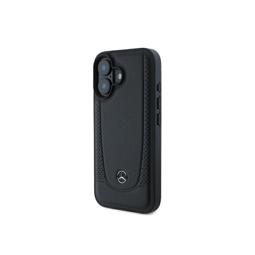 Case Mercedes MEHCP16SARMBK iPhone 16 6.1" black/black hardcase Leather Urban – 3