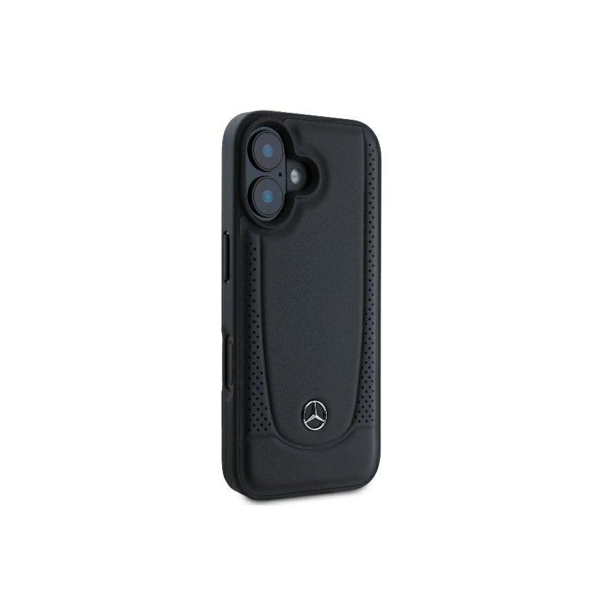 Dėklas Mercedes MEHCP16SARMBK iPhone 16 6.1" juoda/juodas hardcase Leather Urban – 5