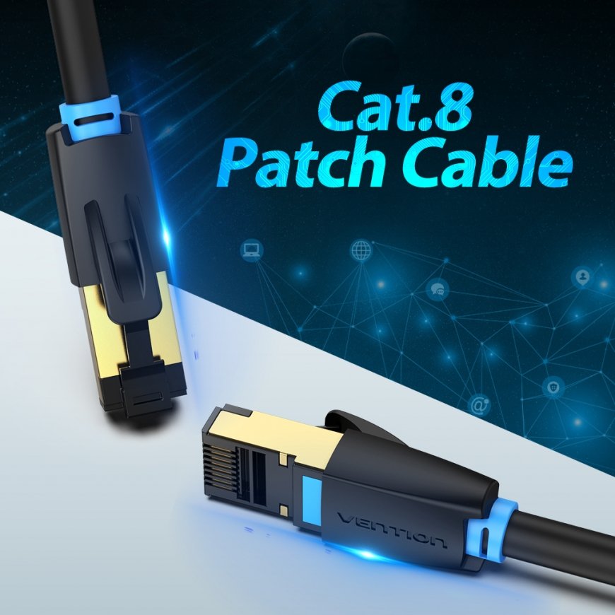 Vention IKABG tinklo kabelis Juoda 15 m Cat8 S/FTP (S-STP) – 5