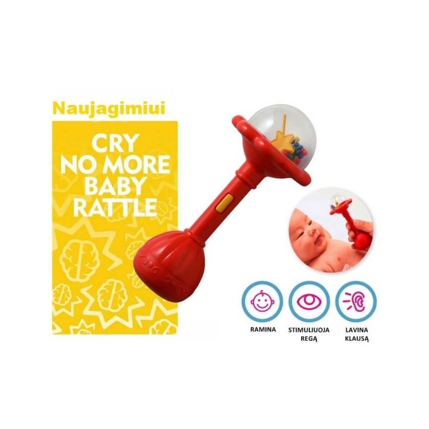 Brain Builders "Cry No More Baby Rattle" 0m+ / Cry No More Baby Rattle – 3