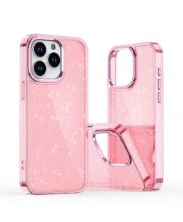 Glitter Case for iPhone 16 - pink with glitter