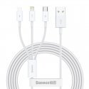 Baseus Superior USB kabelis USB 2.0 1,5 m USB A USB C/Micro USB A/Lightning Balts Baseus Superior USB kabelis USB 2.0 1,5 m USB A USB C/Micro USB A/Lightning Balts