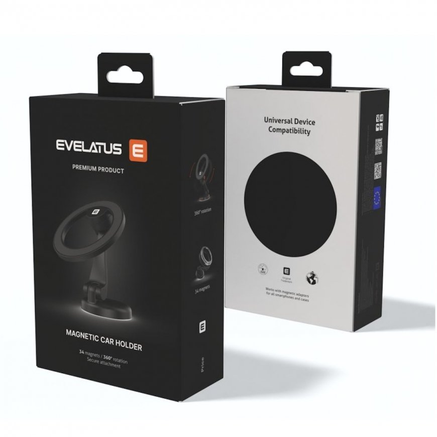 Evelatus Premium Metāla Auto paneļa drošas fiksācijas Magnētisks – 4