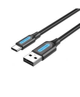 Vention USB 2.0 A Male to C Male 3A Cable 0.25M Black