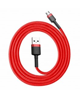 Baseus 6953156280328 mobiiltelefonikaabel Must, Punane 1 m USB A Micro-USB B