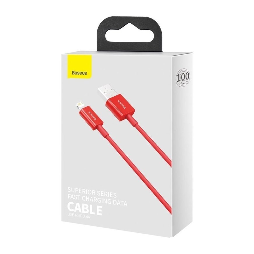 Baseus CALYS-A09 „Lightning“ kabelis 1 m Raudona – 4