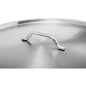 Royal Catering Steel pot with measuring cup lid for electric gas induction cooker, 130 l