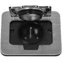 Orno Hermetic square electrical outlet, IP55, polished aluminum Orno Hermetic square electrical outlet, IP55, polished aluminum