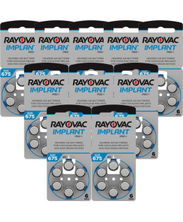 Rayovac Implant Pro Baterijos Klausos Aparatams 60 Vnt.